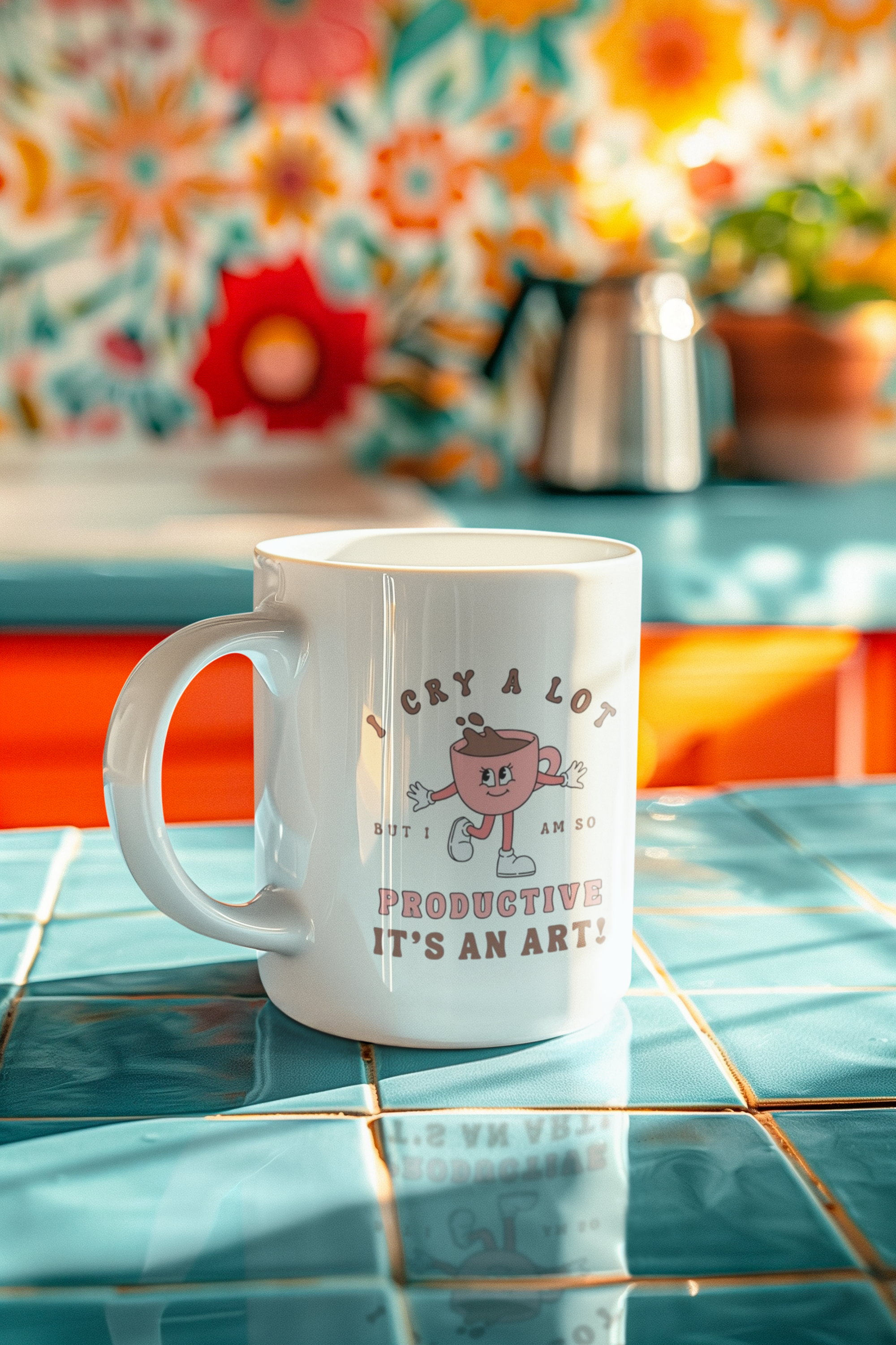 🩷 Cry, Slay, Repeat – Emotional Girl Mug