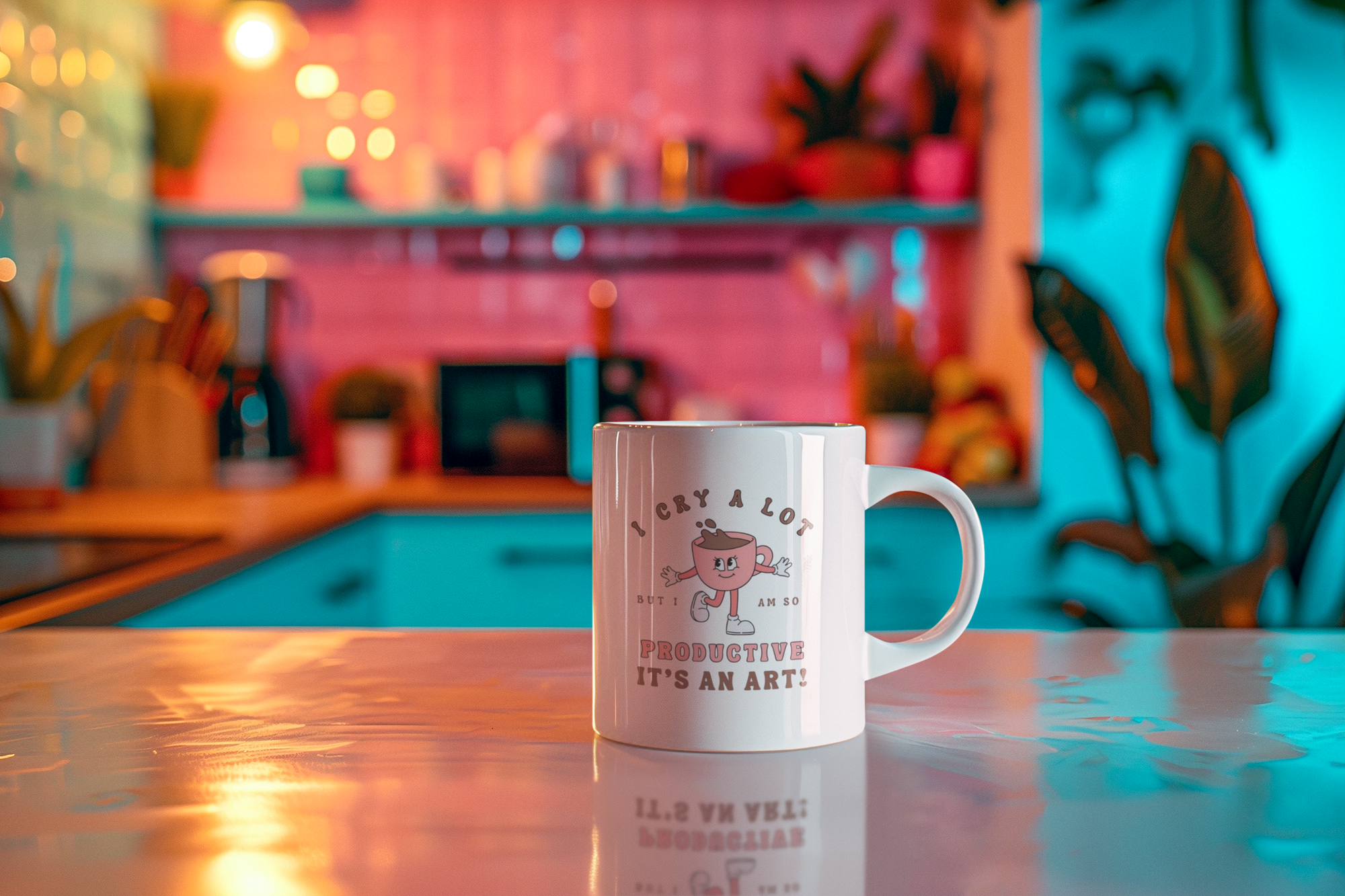 🩷 Cry, Slay, Repeat – Emotional Girl Mug