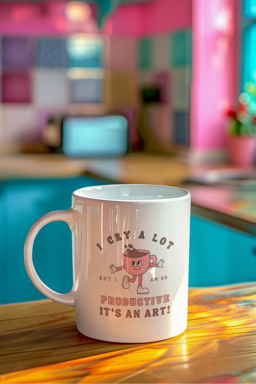 🩷 Cry, Slay, Repeat – Emotional Girl Mug
